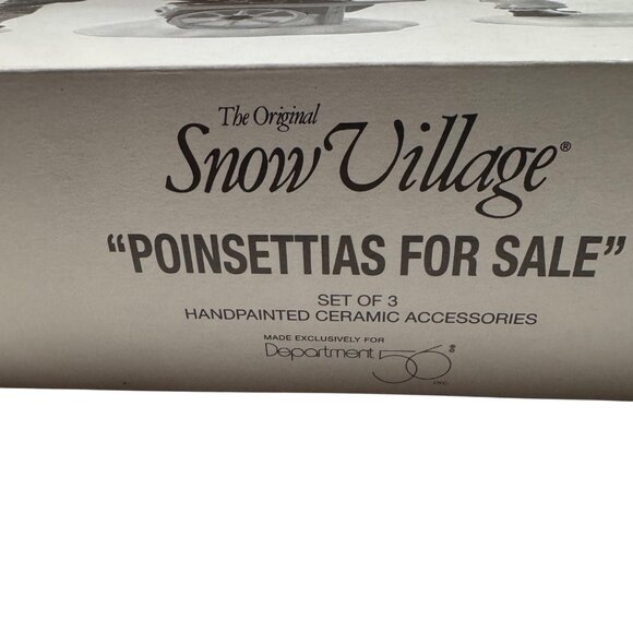 The Original Snow Village "Poinsettias For Sale" Handpainted Ceramic Accessories - Picture 6 of 8